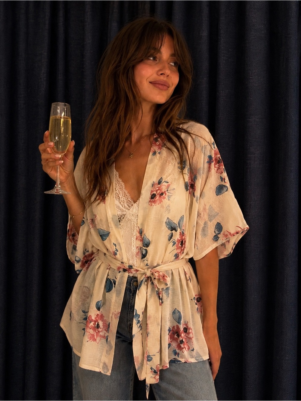 Anthropologie Sadie & Sage Floral Kimono small